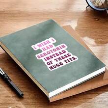 3 英寸“我希望我体内有血清素”趣味身体积极性贴纸 - 非常适合笔记本电脑、水瓶、日记本和书桌 | 非常适合心理健康倡导者、身体积极性粉丝和幽默爱好者 | 送给朋友、家人和自我护理爱好者的理想礼物 | 古怪而大胆的心理健康意识贴纸 - 3吋/7.62厘米 - 查看 4