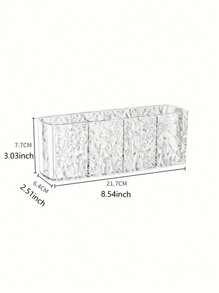 1 hộp đựng đồ trang điểm, giá để đồ phòng tắm dung tích lớn, hộp đựng mỹ phẩm đa năng, giá để cọ và son môi, tủ trưng bày trên mặt bàn trang điểm - Màu trong suốt - Xem 5