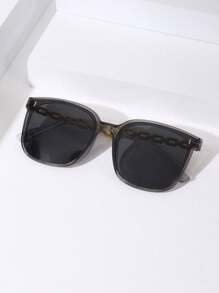 1 Cặp Kính vuông thời trang thanh lịch bằng Polycarbonat (PC) cho nữ, phù hợp cho cuộc sống hàng ngày và chụp ảnh Trang phục cơ bản hợp thời trang Thu Đông cho phụ nữ Quần áo công sở Quà tặng giản dị Phụ kiện đi biển cho phụ nữ Kính râm thời trang - Nhiều màu - Xem 4