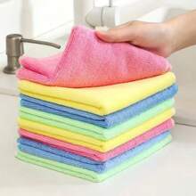 20 Pieces/Set Cleaning Cloth Set, Multi-Purpose Microfiber Towels, Size: 9.8*9.8 Inches, For Outdoor And Car Interior Cleaning, Kitchen, Bathroom, Home, Home Supplier (Colors Shipped Randomly Goods)