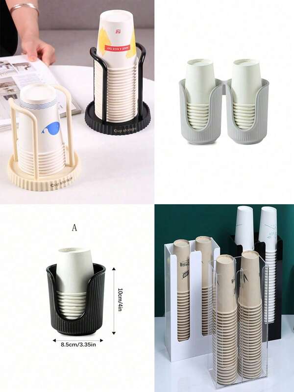 Thickened Paper Cup Holder, Disposable Use Cup Dispenser, Multi-Functional Cup Storage Organizer, Detachable Compartment For Various Beverages, Home Coffee/Tea Cup Rack, Anti-Slip Delicate Paper Cup Holder, Easy Installation Paper Cup Rack
