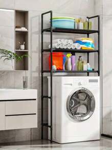 Estaste Almacenamiento de Lavadora Piso de Pie, Negro De 4 Niveles Para Lavadora, Inodoro y Baño - Multicolor - Ver 3