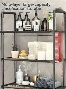 Estaste Almacenamiento de Lavadora Piso de Pie, Negro De 4 Niveles Para Lavadora, Inodoro y Baño - Multicolor - Ver 8