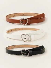 3 件套心形纽扣经典纯色 PU 皮革衬衫和牛仔连衣裙，适合所有季节 - T-119 - 查看 11