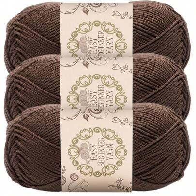 3 件柔软保暖 100% 腈纶纱线套装，4 层粗针织套件，适合初学者，适合 DIY 围巾和毛毯制作，颜色多样