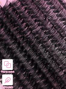 CMAYOME Bộ 800 cọng mi D Volume Mi Bush DIY nối mi, Bộ 800 cọng mi Bush, Dày và bồng bềnh, Tập mi hỗn hợp lớn 8-18mm - DD - Xem 7