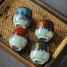 陶瓷窑裂纹意式咖啡杯套装、日式小巧茶杯、大师单杯、创意大肚杯、暖手酒杯 返校季
