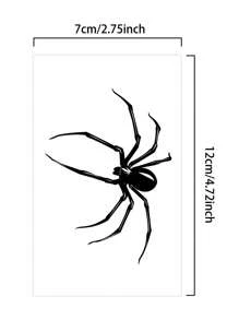 Set de 5 tatuajes temporales de araña resistentes al agua y al sudor que duran de 1 a 2 semanas, con diseño realista de jugo de hierbas, sin reflejo y antifricción, tatuajes falsos negros para hombres y mujeres, pegatinas de tatuaje para brazos, pecho, cintura, espalda, abdomen, pierna, cuello, dedos y oído, arte corporal modernista - Negro - Ver 8