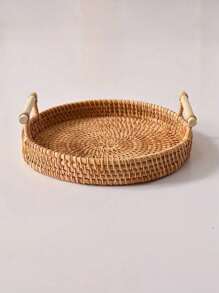 1 pieza Cesta colgante, cesta de almacenamiento de bambú a prueba de mosquitos, cesta de almacenamiento de alimentos multifuncional, adecuada para cocina, sala de estar y picnic, almacenamiento y organización de cocina, accesorios de cocina, regalo de Navidad - Albaricoque - Ver 2