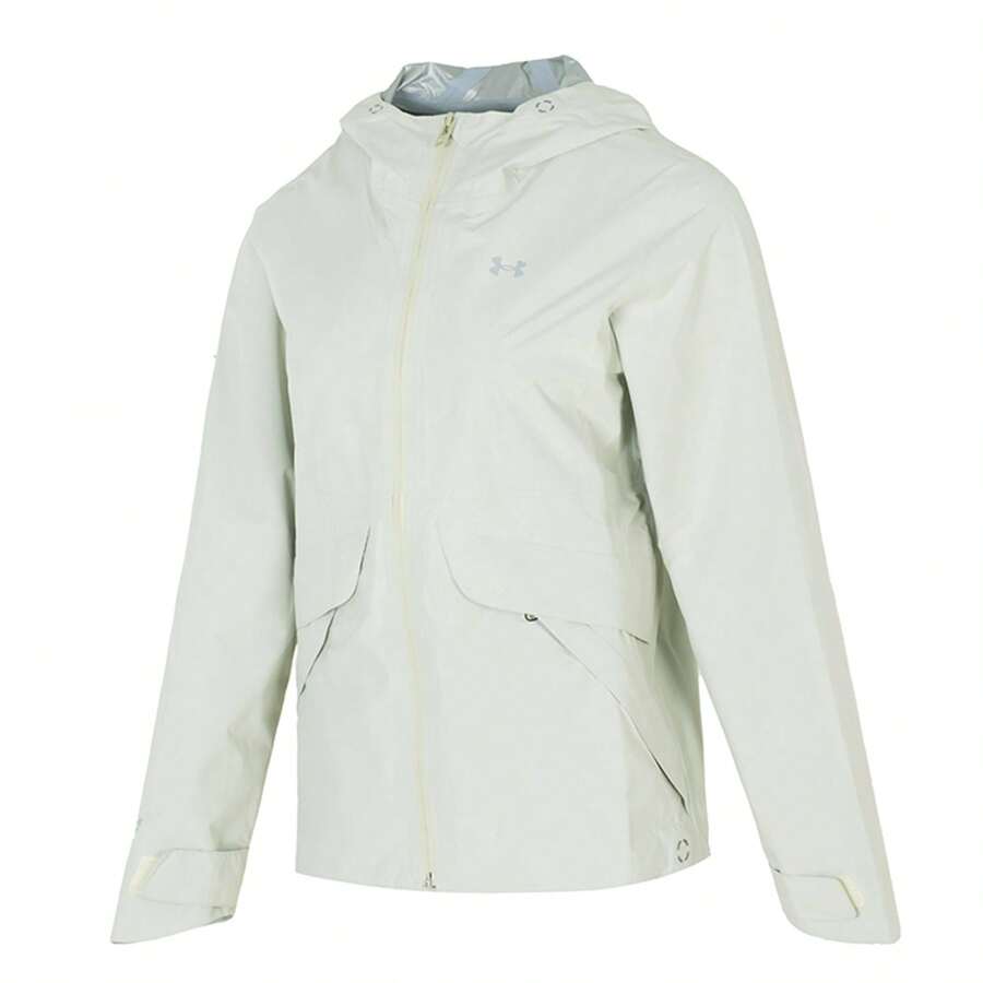 Under Armour Woven Hooded Jacket For Women, Minimalist Loose Fit Breathable Casual Sports Outerwear - Green - View 1