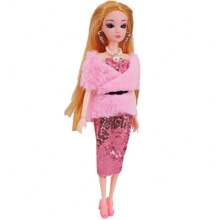 Bộ 10 món phù hợp với búp bê 30cm Phụ kiện bao gồm áo choàng + áo khoác nhung + váy dài + 1 đôi bông tai + 1 đôi giày + vòng cổ + túi (Không bao gồm búp bê) - Nhiều màu - Xem 9