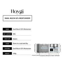 Hoygi Snail Moisturizing Cream Nourishing Moisturizing Face Care Hydrating Moisturizing Cream For Dull Skin,Snail Mucin 92% Moisturizer Daily Face Gel Cream, Crema De Baba De Caracol Original, Snail Secretion Filtrate Nourishing Cream, Moisturizer Face Cream Snail Mucin - Grey - View 2