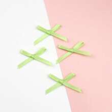 100pcs Small Size Satin Ribbon Bow Flower Hair Clips DIY Envelope Doll Party Decoration Mini Bowknot Headwear Crafts Accessory - 3mm Polyester With Bow - View 11