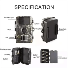 1 pièce Caméra haute définition de chasse en plein air, caméra de surveillance intelligente pour l'extérieur, caméra haute définition 1080P à distance pour une utilisation en extérieur, étanche IP66 avec vision nocturne, suivi d'animaux, caméra de suivi et de jeu