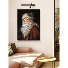 1 件，桌面装饰帆布印刷画，乡村圣诞帆布印刷海报，圣诞老人帆布墙艺术，房间装饰用品，墙艺术海报，客厅沙发背景装饰，门厅走廊装饰，家居装饰，卧室装饰，浴室装饰，装饰室，办公室装饰，学校装饰，艺术礼品 - 彩色 - 查看 10