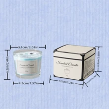 1 件彩色艺术玻璃烛台、创意 DIY 装饰、香薰蜡烛、简约透明纹理、清新空气香味、婚礼礼物、礼品盒、奢华手工大豆蜡无烟香薰蜡烛、房间装饰、礼物 - 彩色 - 查看 7