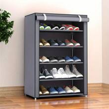 6/8/10 Layer Shoe Cabinet With Dust Cover, Non-Woven Fabric Saves Space Shoe Rack, Large Capacity, Easy To Assemble, Portable Shoe Cabinet, Suitable For Various Scenarios Such As Entrance, Storage Rack, Home And Dormitory Storage