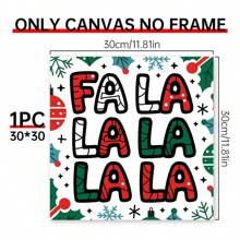 1 件“Fa La La La La”木制标牌，现代风格，节日圣诞节家居装饰，无需电源，多用途节日装饰，适合舒适的生活空间，农舍厨房装饰，安装在桌面上，帆布墙艺术，感恩节圣诞节礼物 - 彩色 - 查看 12
