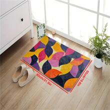1 Pc, American Retro And Elegant Design, Rectangular Line Geometric Design Color Matching, Suitable For Living Room, Bedroom, Kitchen, Bathroom, Bathroom, Entrance Door, Courtyard, Four-Season Soft Floor Mat, Home Decoration Gifts Birthday Graduation