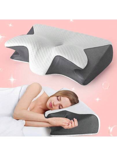 YUNDISSI Memory Foam Neck Pillow, Count Zachte Com Tafel Support Rest Cushion Sleeping, Sleeping Kussen view 3