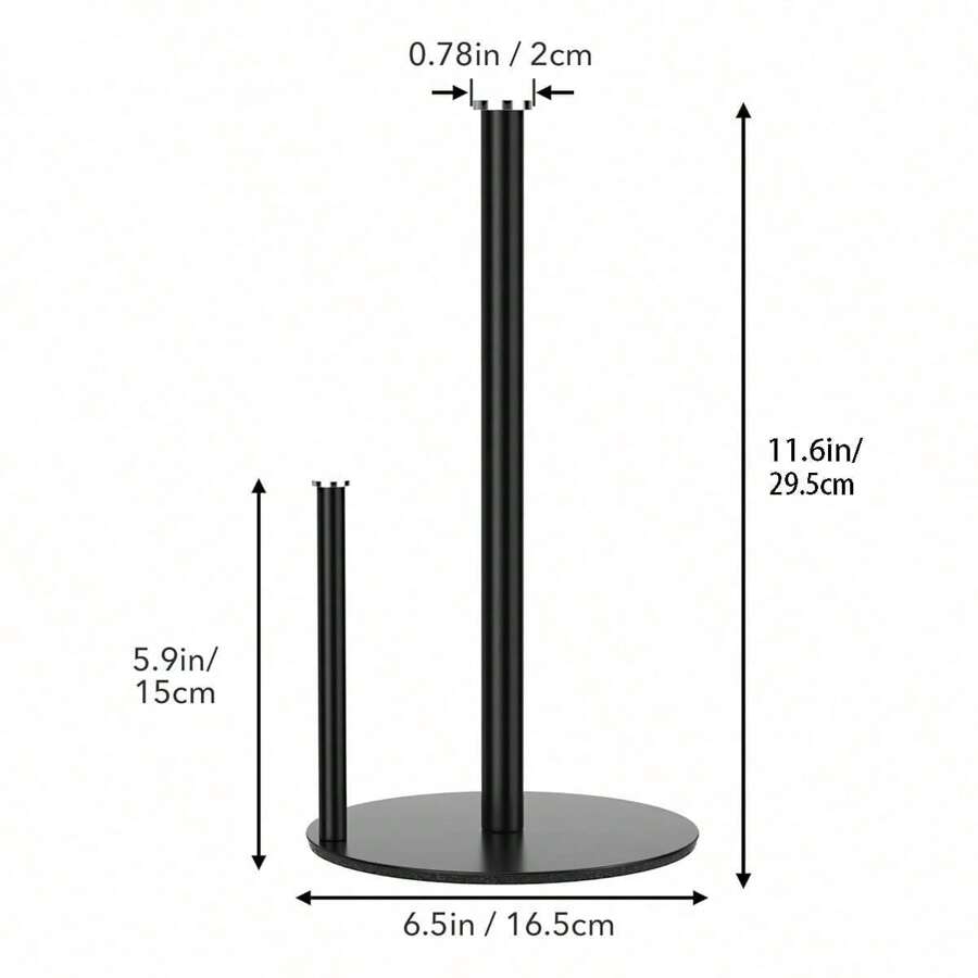 Black Paper Towel Holder Countertop Free Standing Paper Towel Holder