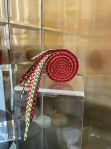 1 对时尚彩色箭头涤纶鞋带，黑色和白色，1.5 厘米宽，编织条纹花边，适合男士、女士、学生、厚底运动鞋、休闲鞋和系带鞋 - 120cm - 查看 11