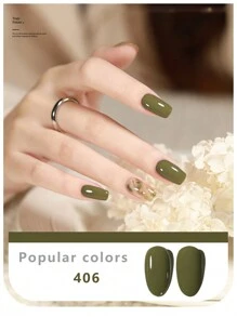 1 件 12ml 深绿色凝胶指甲油，6 种流行颜色法式指甲油，可浸湿 UV 光固化凝胶指甲油，艺术设计美甲沙龙 DIY 沙龙凝胶 - 彩色 - 查看 14