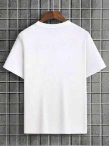 TUSCANY Men's T-Shirt 100% Cotton Shirt Premium Mesh New Release - trắng - Xem 2