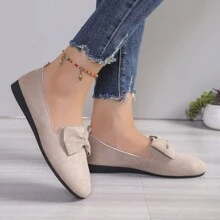 Women Classic Fashion Versatile Soft Bottom Breathable Knit Casual Sneakers, Outdoor Leisure Lightweight Comfortable Non-Slip Slip-On Loafers, Casual Flats, Versatile Pattern Random