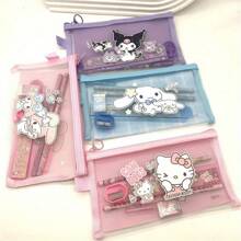 Sanrio 1pc Creative Cartoon Mesh Pencil Bag Simple Student Stationery Storage Pencil Bag File Bag Supplies Back To School, Back To School, School Supplies, Pencil Case, Pencil Pouch, School Bag