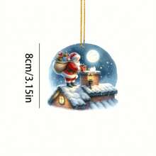 5 món đồ trang trí cây thông Noel bằng Acrylic hình ông già Noel - Mặt dây chuyền Giáng sinh, Treo tường, Trang trí ngày lễ cho nhà, văn phòng và xe cộ, Đồ trang trí treo cây thông Noel, Đồ trang trí nhà thiết yếu - Nhiều màu - Xem 8