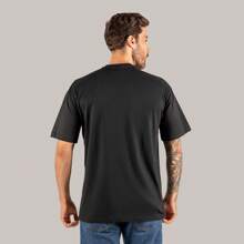 Miami Comb Printed T-Shirt Cotton Comfortable Oversize Long Sleeve Blouse - 黑色 - 查看 2