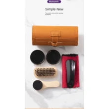 10 件套鞋护理套装，鞋油，鞋刷，皮沙发，皮革制品抛光，旅行鞋清洁油，黑色和无色鞋油，护理油，海绵工具 - 彩色 - 查看 6