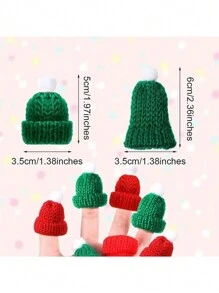 1set/1pc Random Color Festive Mini Knitted Hats For DIY Christmas Decor & Crafts - Easy-To-Hang, Versatile Holiday Cheer