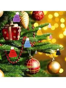 1set/1pc Random Color Festive Mini Knitted Hats For DIY Christmas Decor & Crafts - Easy-To-Hang, Versatile Holiday Cheer