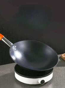 13 英寸铸铁煎锅 - 防锈、无涂层、圆底、无耳设计，适合家庭和餐厅使用 - 黑色 - 查看 6