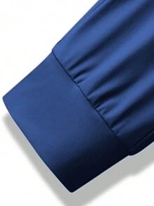 Men's Summer High Elastic Comfortable Casual Zip Pocket Adjustable Waist Practical Training Pants, Reflective Design - Blue - View 6