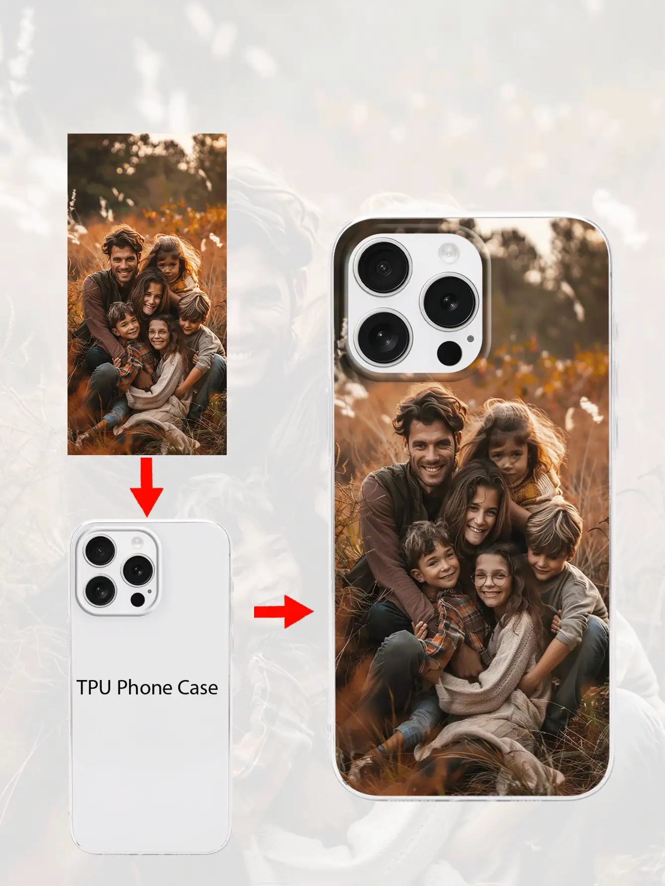 Apple 1pc Customized Soft TPU Transparent Mobile Phone Case Compatible With Iphone 15 Pro Max/ And Other Models,Season Picks,Cell Phones & Accessories,Customized Phone Cases - Clear - View 2