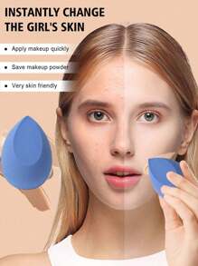 Bộ 1/2/3/8 miếng mút trang điểm, bao gồm 3 miếng mút trang điểm, 1 băng đô, 2 dây đeo cổ tay, 2 miếng tẩy trang, phù hợp với mọi loại da, - Nhiều màu - Xem 3