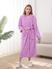 1 chiếc áo choàng tắm trùm đầu bằng vải nỉ san hô thời trang mới, siêu mềm, thấm hút, thân thiện với da, dùng cho phòng tắm, phòng tập thể dục, khách sạn, hồ bơi, kỳ nghỉ ở bãi biển - Vật dụng thiết yếu hàng ngày, lựa chọn lý tưởng cho gia đình và du lịch, món quà hoàn hảo cho mọi người trang trí phòng tắm gia đình mùa hè khi trở lại trường - Nhiều màu - Xem 15