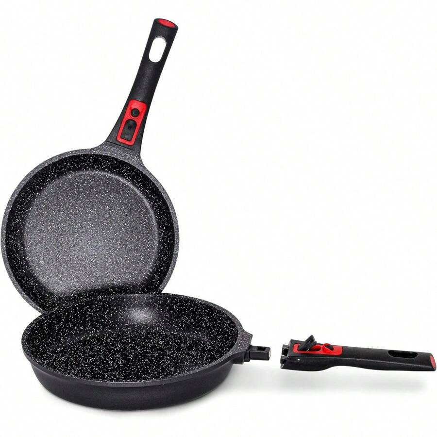 Frying Pan Non Stick With Removable Handle Scratch Resistant