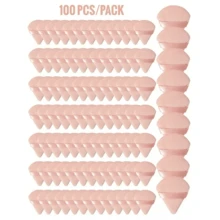 100 piezas/Paquete Borlas suaves con felpa, Aplicación de color uniforme para mejor maquillaje base y efectos de larga duración - Multicolor - Ver 2