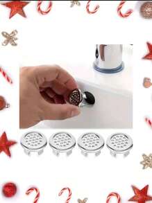 4pcs Chrome Plated Plastic Sink Overflow Cover - Durable, Smooth Design With Drain Holes, Easy Snap-In Installation, Suitable For Kitchen And Bathroom Sinks, Corrosion Resistant Replacement To Prevent Sink Overflow - Silver - View 7