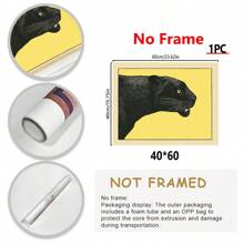 1 件帆布海报，现代艺术，野生动物帆布墙艺术，日本浮世绘艺术野生动物大猫海报，美洲虎豹纹，卧室客厅走廊的理想礼物，墙壁艺术，墙壁装饰，秋季装饰，房间装饰， - 彩色 - 查看 14