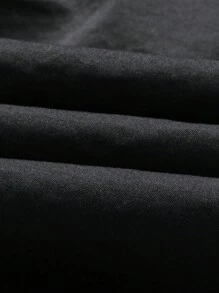 Pantalones cargo holgados de hombre unicolor con múltiples bolsillos, pantalones deportivos con cordón para uso en exteriores