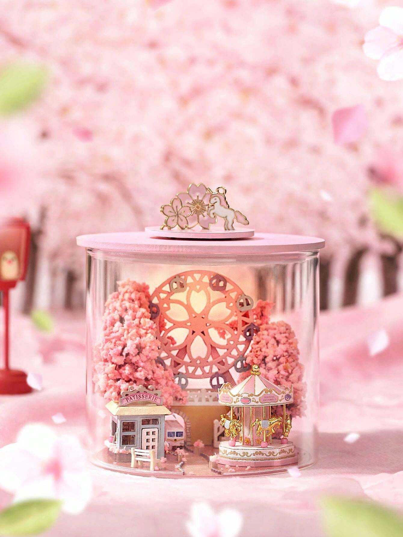 1 Set DIY Mini Handmade Magic House Building Kit, 3D Assembly Model