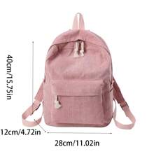 1 pièce Sac à dos décontracté pour femmes de style universitaire en velours côtelé personnalisé avec nom (rose), lettrage, multifonction, portable, grande capacité, minimaliste léger, loisirs, trajets, pour amie, femme, débutants et employés de bureau, enfants, amis, famille, copine, copain, elle, pour l'extérieur/les sorties/les voyages/la randonnée/le stade/les sports/l'escalade, pour les /les trajets/le travail/le bureau, accessoires de voyage