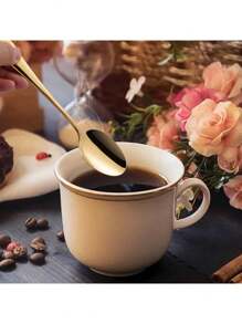 Cutlery Kit Dessert Spoon Gold Stainless Steel Fork Spoon Knife Table Spoon - 24_餐具套裝 - 查看 4