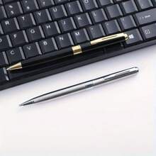 奢华二合一金属触控笔/签名笔 - 可定制姓名或Logo，附赠精美礼盒 - 完美适用于办公、生日、派对礼物、学习用品、学校用品、教师用品、办公用品、男女皆宜、定制凝胶笔、返校用品、办公室装饰