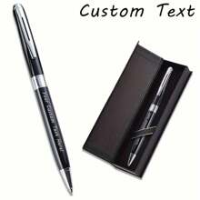 奢华二合一金属触控笔/签名笔 - 可定制姓名或Logo，附赠精美礼盒 - 完美适用于办公、生日、派对礼物、学习用品、学校用品、教师用品、办公用品、男女皆宜、定制凝胶笔、返校用品、办公室装饰